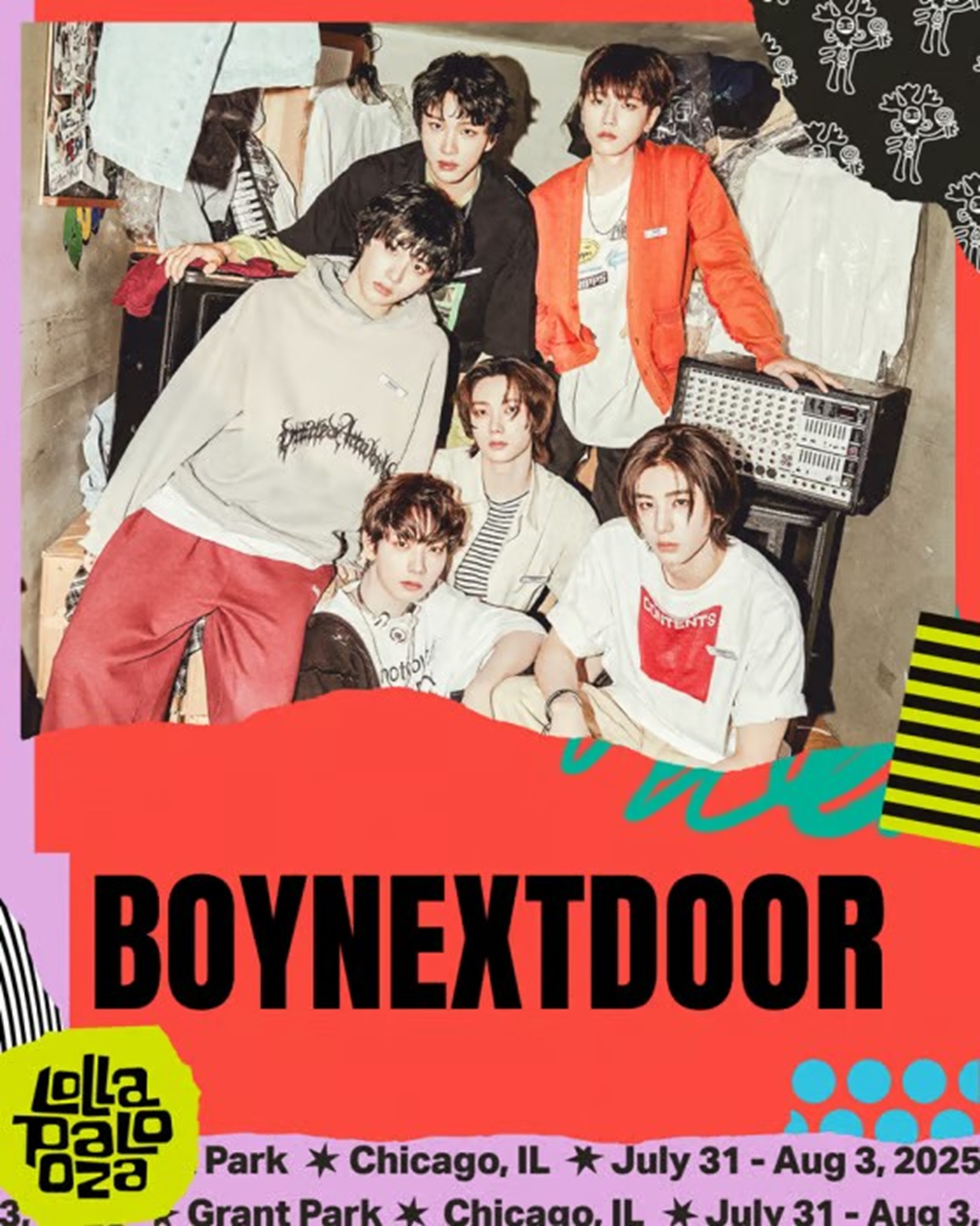 BOYNEXTDOOR、米音楽フェス「ロラパルーザ・シカゴ」出演